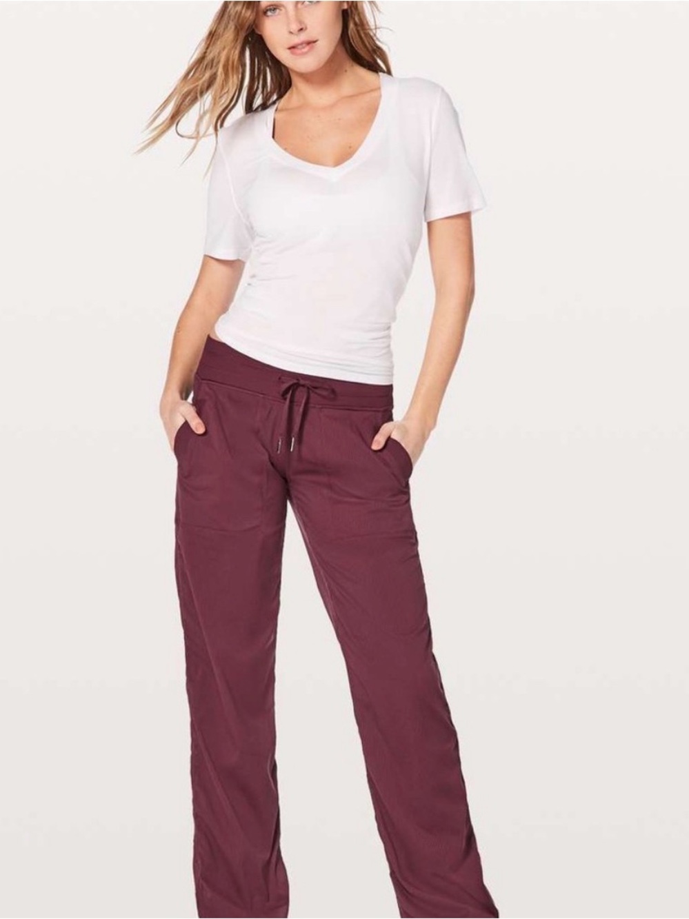 Lululemon Dance Studio Pant III Unlined Regular Inseam 32" Redwood Size 10 EUC